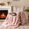 Luxury Faux Wolf Fur Blanket 740GSM Soft Plush Throw for Sofa